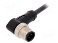 Cable: for sensors/automation; M12; PIN: 4; angled; 5m; plug; 250VAC LAPP 22260302