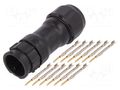 Connector: circular; plug; for cable; PIN: 12; male; with contacts AMPHENOL LTW CD-12BMMA-QL8MP0