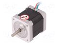 Motor: DC; stepper; 12VDC; step 1,8°; 0.35Nm; 0.4A; 42x42x47mm WObit 42BYGH802U
