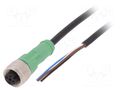 Cable: for sensors/automation; M12; PIN: 4; straight; 5m; plug; 4A PHOENIX CONTACT 1404408