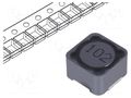 Inductor: wire; SMD; 1mH; 550mA; 1.82Ω; ±20%; 12x12x8mm; -40÷125°C Viking PCS127MT102