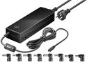 Notebook Power Supply 134.5 W, black, 1.5 m - incl. 8x DC adapters and 1x USB-A socket, 12 V - 24 V up to max. 8.5 A 55004