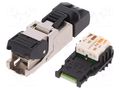 Connector: RJ45; plug; PIN: 8; Cat: 6a; shielded; gold-plated; 5÷9mm TELEGÄRTNER J00026A2001