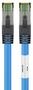 RJ45 (CAT 6A, 500 MHz) Patch Cable with CAT 8.1 S/FTP Raw Cable, blue, 25 m - 99.9 % oxygen-free copper conductor (OFC), AWG 24, halogen-free cable sheath (LSZH) 55120