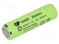 Re-battery: Ni-MH; AA; 1.2V; 1800mAh; soldering lugs; Ø14.5x49.2mm GP ACCU-AA1800/GP-BL