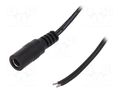 Cable; 2x0.5mm2; wires,DC 5,5/2,5 socket; straight; black; 0.23m ESPE DC.CAB.2400.0025E