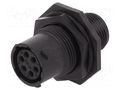 Connector: circular; socket; for panel mounting,front side nut AMPHENOL RTS710N6S03