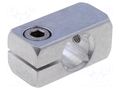 Mounting coupler; aluminium; D: 16mm; W: 20mm; H: 20mm; L: 40mm ELESA+GANTER GN478-B16-M6-MT