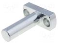 Mounting base; pin; D: 8mm; W: 14mm; H: 18mm; steel; zinc ELESA+GANTER GN480-8-18