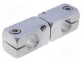 Mounting coupler; twistable; aluminium; D: 16mm; W: 25mm; H: 25mm ELESA+GANTER GN475-B16-B16-MT