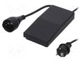 Switch: foot; Stabl.pos: 1; DPST-NO; 6A/250VAC; Leads: cables; black Marquardt 02410.1001-03