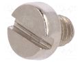 Screw; M4x4; 0.7; Head: cheese head; slotted; 1.2mm; brass; nickel BOSSARD B4X4/BN533