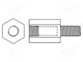 Screwed spacer sleeve; hexagonal; polyamide; M2,5; M2,5; L: 13mm FIX&FASTEN FIX-TP2.5-13