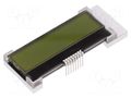 Display: LCD; alphanumeric; COG,STN Positive; 16x2; green; LED RAYSTAR OPTRONICS RX1602A5-YHW-TS