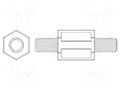 Screwed spacer sleeve; 15mm; Ext.thread: M8; hexagonal; steel DREMEC TMM-M8X15/DR4213