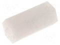 Screwed spacer sleeve; hexagonal; polyamide; M4; L: 12mm FIX&FASTEN FIX-HP4-12