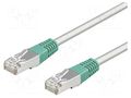 Patch cord; RJ45 plug,both sides; F/UTP; 5e; stranded; CCA; PVC Goobay F/UTP5-CCA-CR-030