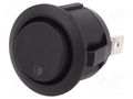 ROCKER; SP3T; Pos: 3; ON-OFF-ON; 20A/14VDC; black; LED,point; 14V SCI R13-112DL-02-BNYG