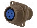 Connector: circular; socket; PIN: 3; female; soldering; 97; 13A AMPHENOL 97-3100A-14S-1S
