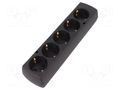 Connector: AC supply; female; splitter; 2P+PE; 250VAC; 16A; black JONEX TX-GN-570SCZ