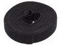 Hook and loop fastener; L: 4m; W: 16mm; black; reel LOGILINK PC-KAB0050
