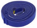 Hook and loop fastener; L: 4m; W: 16mm; blue; reel LOGILINK PC-KAB0053