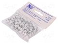 Holder; white; on round cable; 100pcs; with a nail; 4mm PAWBOL PW-H.7002A-100