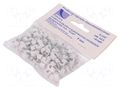 Holder; white; on round cable; 100pcs; with a nail; 4mm PAWBOL PW-H.7002A-100