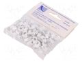 Holder; white; on round cable; 100pcs; with a nail; 6mm PAWBOL PW-H.7004A-100