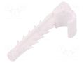 Holder; white; Ømount.hole: 8mm; L: 36mm; on round cable PAWBOL PW-H.7200