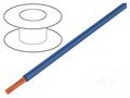 Wire; H05V-K,LgY; stranded; Cu; 1.5mm2; PVC; dark blue; 300V,500V BQ CABLE LGY1.5-BD