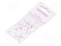 Holder; white; on round cable; 25pcs; with a nail; 7mm PAWBOL PW-H.7005A-25