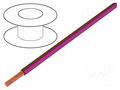 Wire; H05V-K,LgY; stranded; Cu; 0.35mm2; PVC; brown-pink; 300V,500V BQ CABLE LGY0.35-BR/PK