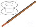 Wire; H05V-K,LgY; stranded; Cu; 0.5mm2; PVC; grey-orange; 300V,500V BQ CABLE LGY0.50-GY/OR