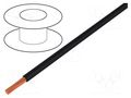 Wire; TLY; stranded; Cu; 0.12mm2; PVC; black; 150V,300V; 50m; Class: 5 BQ CABLE TLY0.12/50-BK