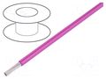 Wire; TLYc; stranded; Cu; 0.124mm2; PVC; pink; 150V; 500m; Class: 5 TECHNOKABEL TLY-0.124C-PK