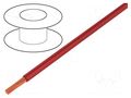 Wire; TLY; stranded; Cu; 0.12mm2; PVC; red; 150V,300V; 50m; Class: 5 BQ CABLE TLY0.12/50-RD