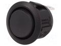 ROCKER; SP3T; Pos: 3; (ON)-OFF-(ON); 10A/250VAC; black; none; 50mΩ SCI R13-112I02