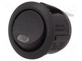 ROCKER; SPST; Pos: 2; ON-OFF; 10A/250VAC; black; LED; R13-112-AC SCI R13112L02-BBCR-L3