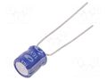 Capacitor: electrolytic; THT; 100uF; 16VDC; Ø6.3x7mm; Pitch: 5mm SAMWHA SS1C107M6L007PA580