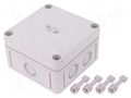 Enclosure: multipurpose; X: 94mm; Y: 94mm; Z: 57mm; TK PC; grey; IP66 SPELSBERG TK-PC-99-6-M