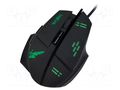 Mouse; black,green; USB; optical,wired; DPI change button LOGILINK ID0157