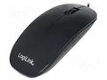 Mouse; black; USB; optical,wired; No.of butt: 3 LOGILINK ID0063