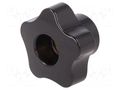 Knob; Ø: 50mm; Int.thread: M12; 22mm; H: 34mm; duroplast PF ELESA+GANTER VC.254/50B-M12