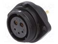 Socket; SP21; female; PIN: 5(2+3); IP68; 5A,30A; soldering; 500V WEIPU SP2113/S5-SPEC