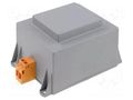 Transformer: encapsulated; 100VA; 230VAC; 24V; 4.16A; screw type INDEL TSZZM100/24V