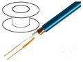 Wire: microphone cable; 2x0.25mm2; blue; OFC; -15÷70°C; PVC TASKER TAS-C260-BLUE