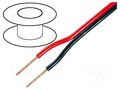 Wire: loudspeaker cable; 2x1mm2; stranded; OFC; black-red; PVC TASKER TAS-C102-1.00