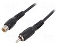 Cable; RCA socket,RCA plug; 10m; black LOGILINK CA1033
