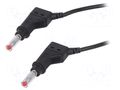 Test lead; 32A; banana plug 4mm,both sides; Urated: 600V; Len: 2m STÄUBLI XZG425/SIL-20021
